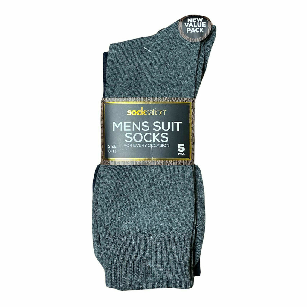 Men's 5 Pairs Mixed Colours Casual Soft Comfortable Work Office Suit Socks image 1