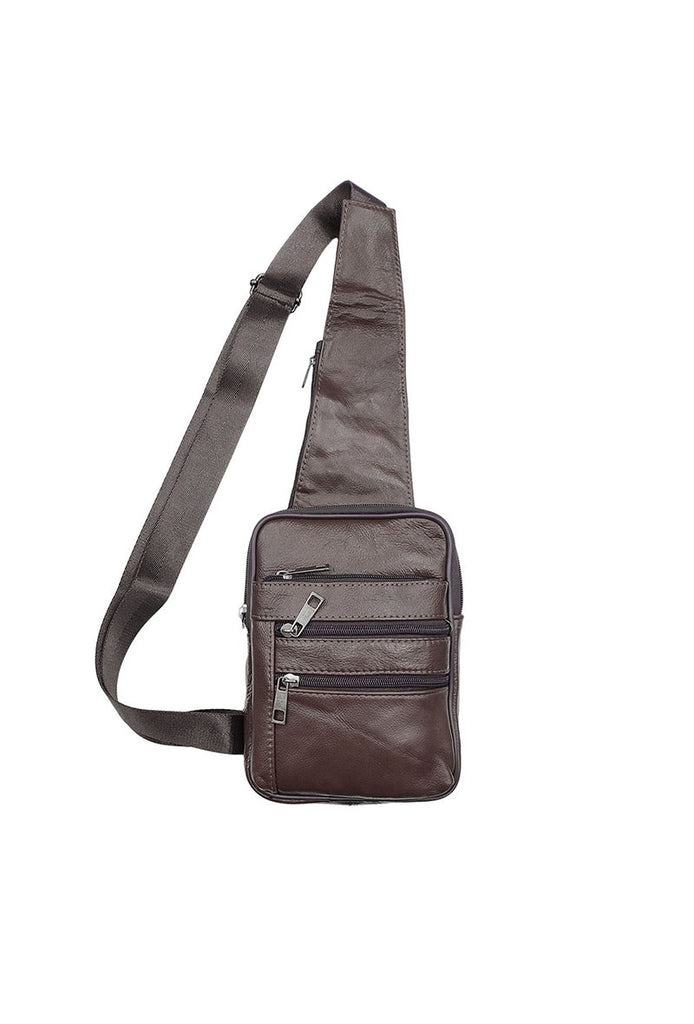 MENS REAL LEATHER TRAVEL SHOULDER MAN BAG CROSS BODY MESSENGER image 2