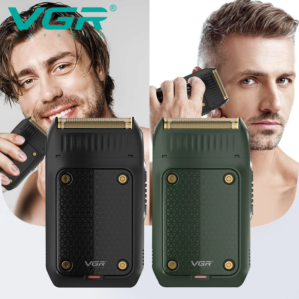 VGR 353 Beard Shaver Professional Hair Trimmer Electric Face Shaving Machine Men's USB Charging Safety Face Shaver for Men