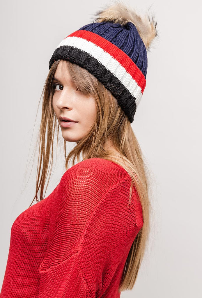 Women's Beanie Rib Pompom Stylish Winter Warm Soft Beanies Travel Outdoor Beanie image 7