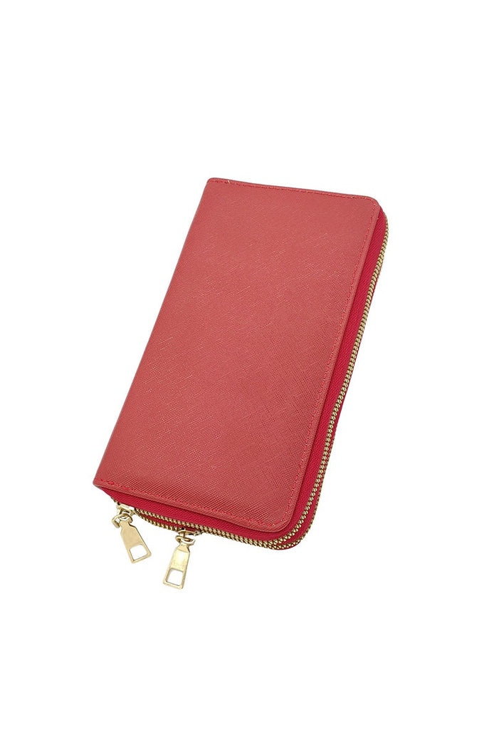 Ladies Women Double Compartment Wallet Purse Money Coins Organiser Clutch Purse image 1