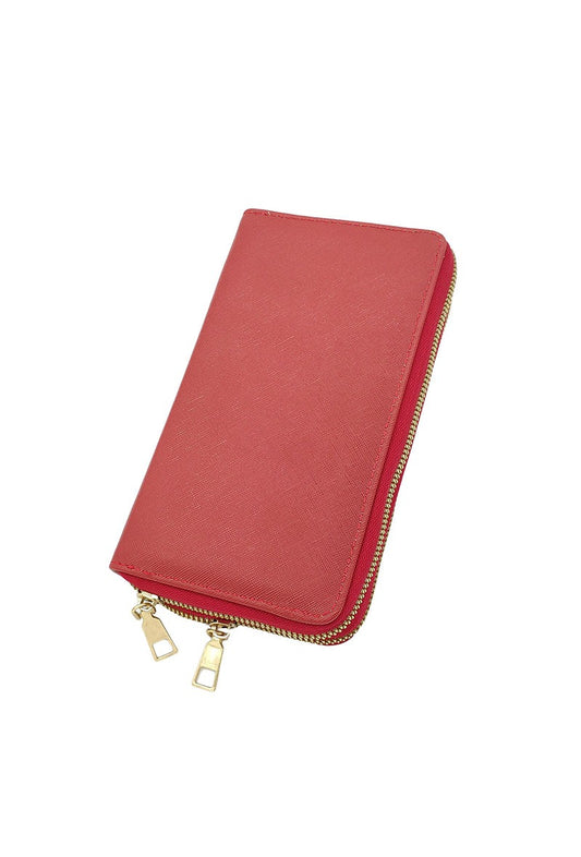 Ladies Women Double Compartment Wallet Purse Money Coins Organiser Clutch Purse image 1