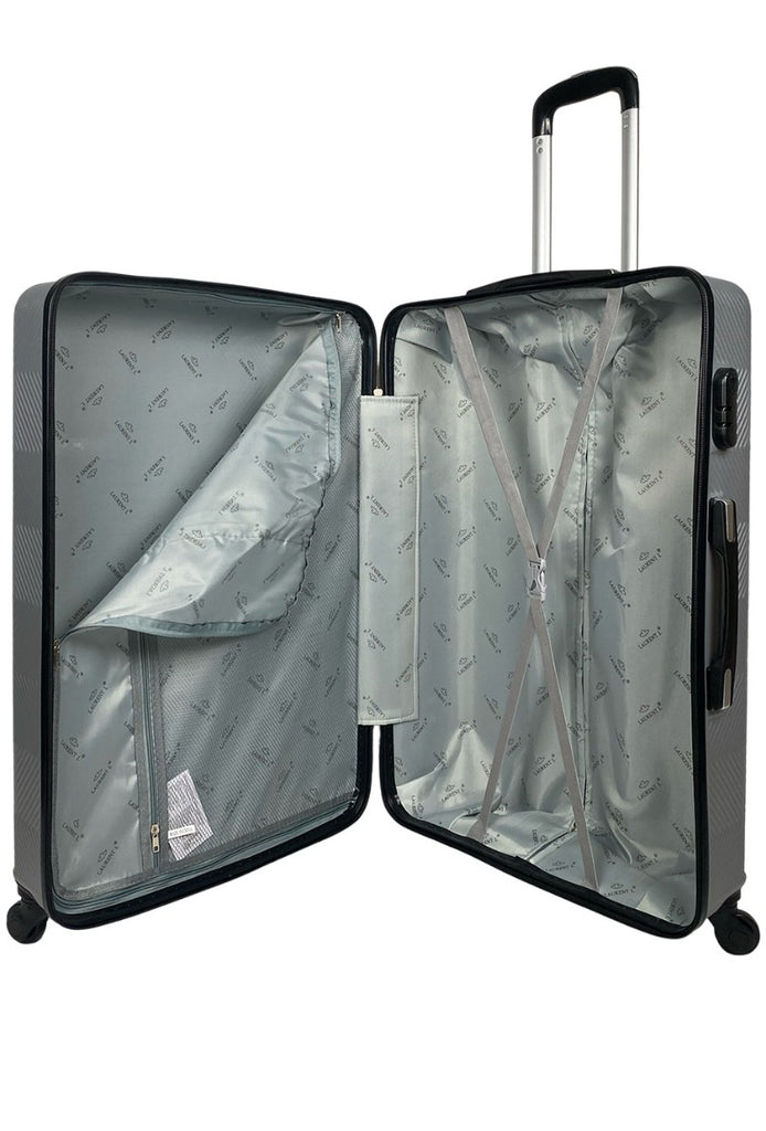 Set Of 3 ABS Lightweight 4 Wheels Luggage Travel Holiday Suitcase Bags image 4