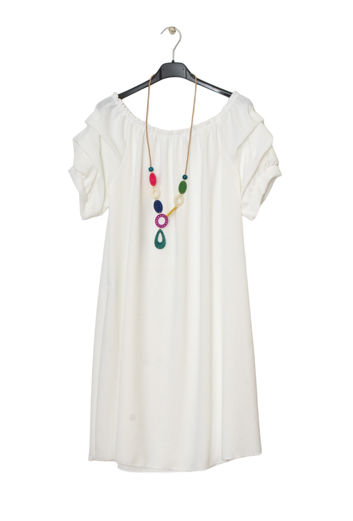 Ladies Dress Tunic Summer Top Necklace T Shirt Holiday Mid Length Top Dress image 5