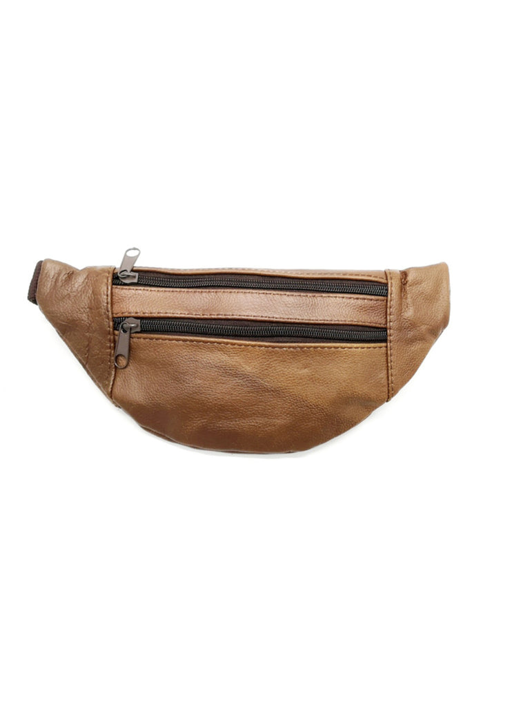 Men's Brown Leather Bumbag Waist Pack Travel Festival Work Belt Pouch Hip Bag image 0