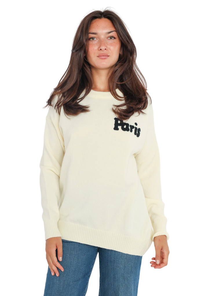 Ladies Plain Paris Stylish Winter Warm Sweater Paris Round Neck Tufted Sweater image 7