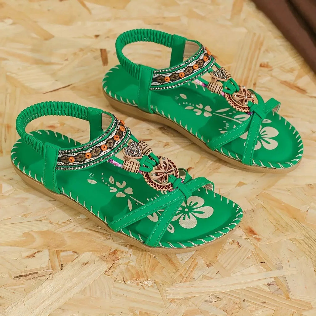 New Women's Sandals Bohemian Style Outdoor Soft Sole Beach Sandals Platform Lightweight Women Casual Shoes Flat Plus Size Sandal