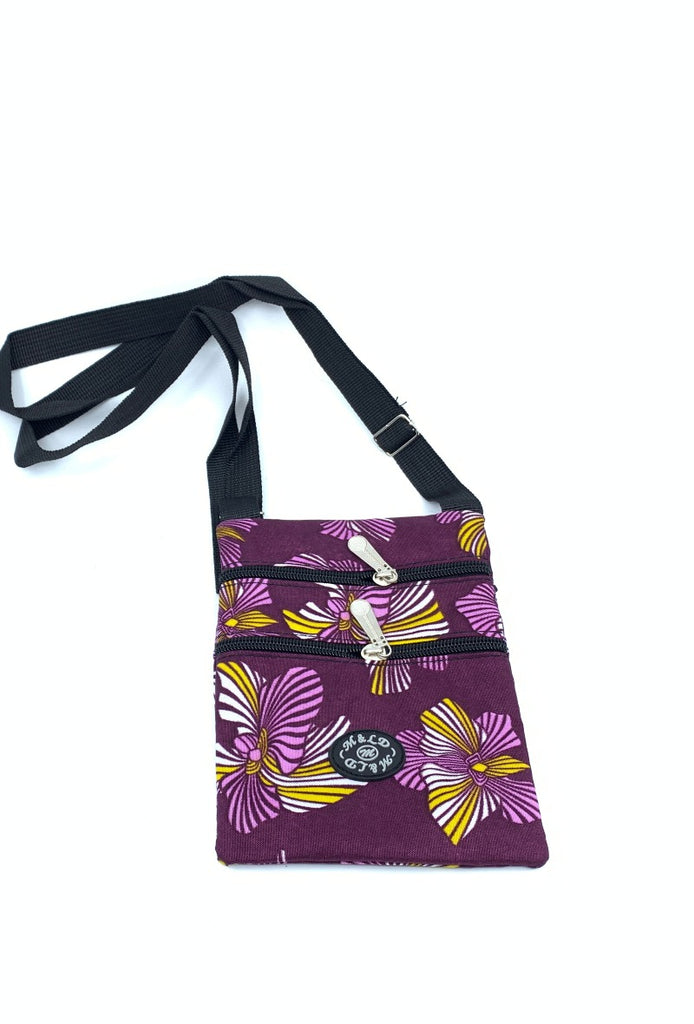 Ladies Floral Shoulder Crossbody Work Travel Waterproof Utility Multi Zips Bag image 4