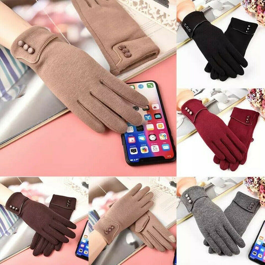 Women Touch Screen Winter Gloves Fleece Thick Warm Comfy Soft Fur Lined Thermal image 1