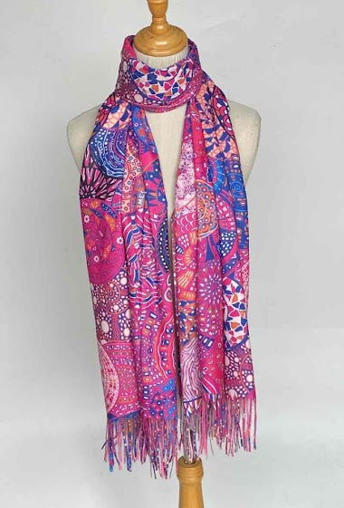 Fringed Printed scarf Womens High Quality Wrap Ladies Stole Women's Scarves Ligh image 0