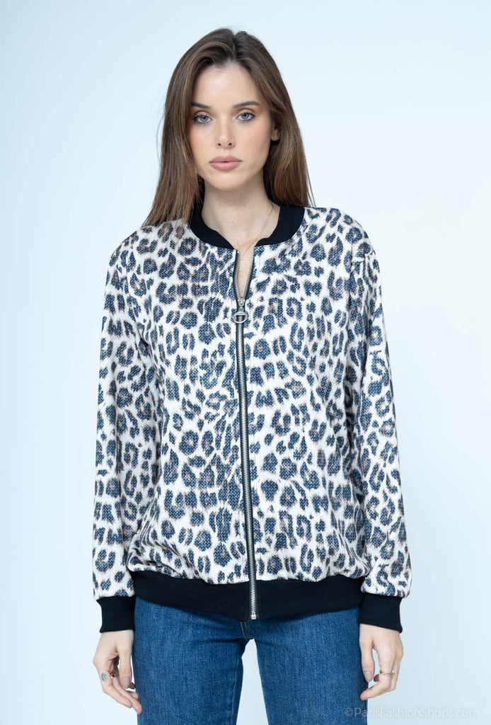 Women's Winter Zipped Jacket Bomber Printed Outdoor Party Stylish Jackets image 5