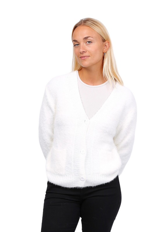 Ladies Short Soft Vest Pockets Stylish Warm Winter Jumper Jacket image 1
