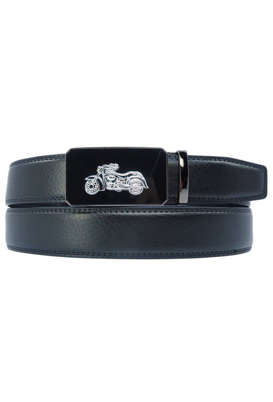 Mens Leather Belts Genuine Pure Leather Automatic Trouser Jeans Buckle Belt image 0