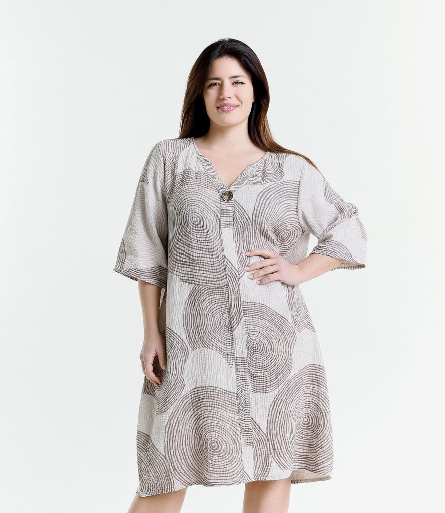 Ladies Printed Cotton Oversized Dress Assorted Colours Wholesale Prices image 0