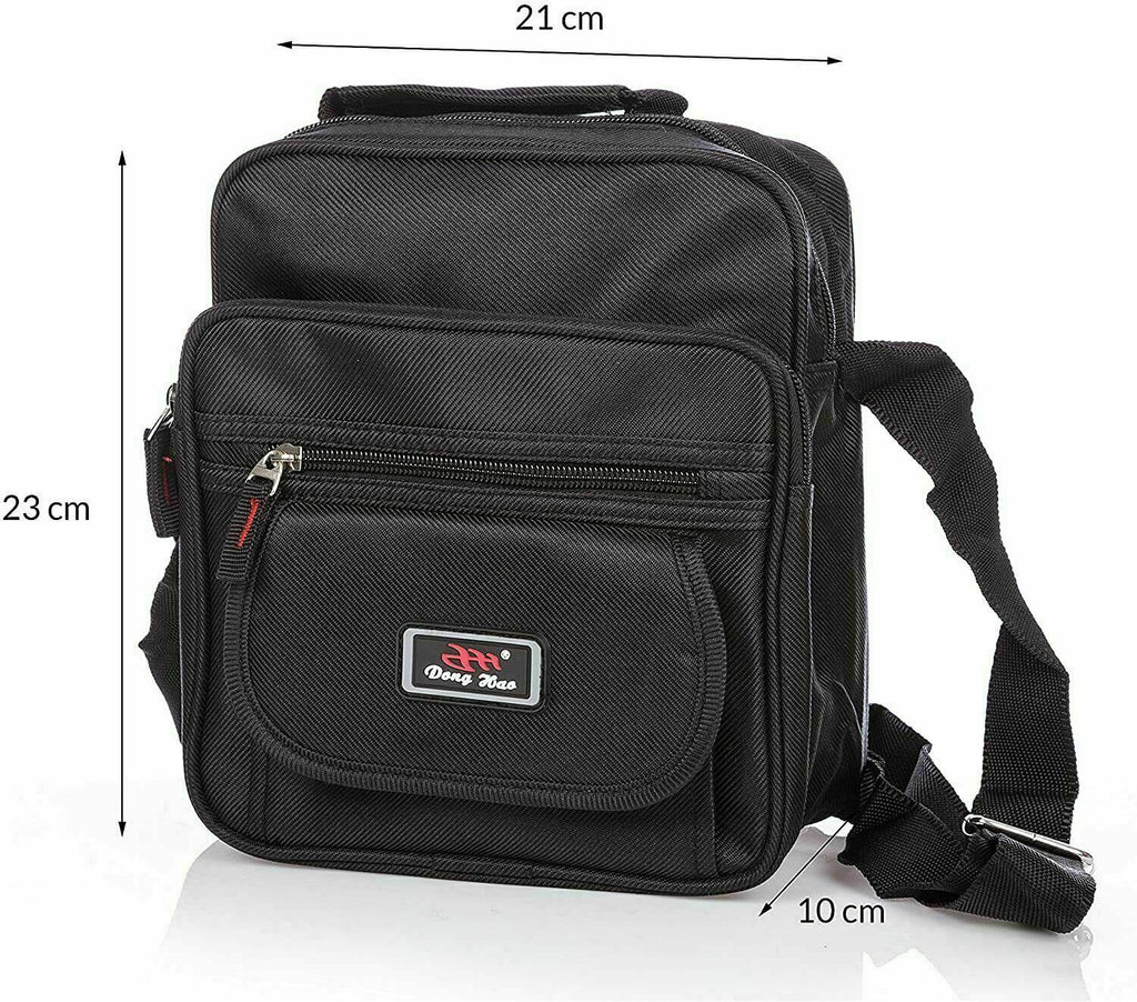 Ladies Mens Canvas Waterproof Work Satchel Utility Travel Holiday Gym Bag Black image 1