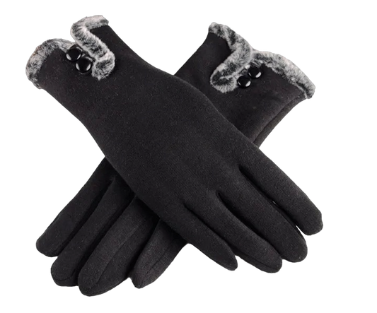 Women Touch Screen Winter Gloves Fleece Thick Warm Comfy Soft Fur Lined Thermal image 0