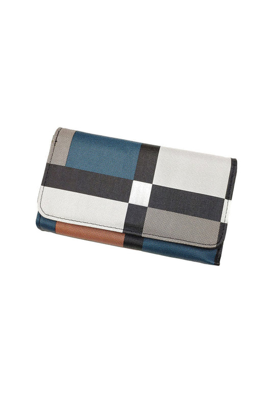 Ladies Purse Large Square Coin Card Wallet Big Boxes Stud Clutch Wallet Bag image 1