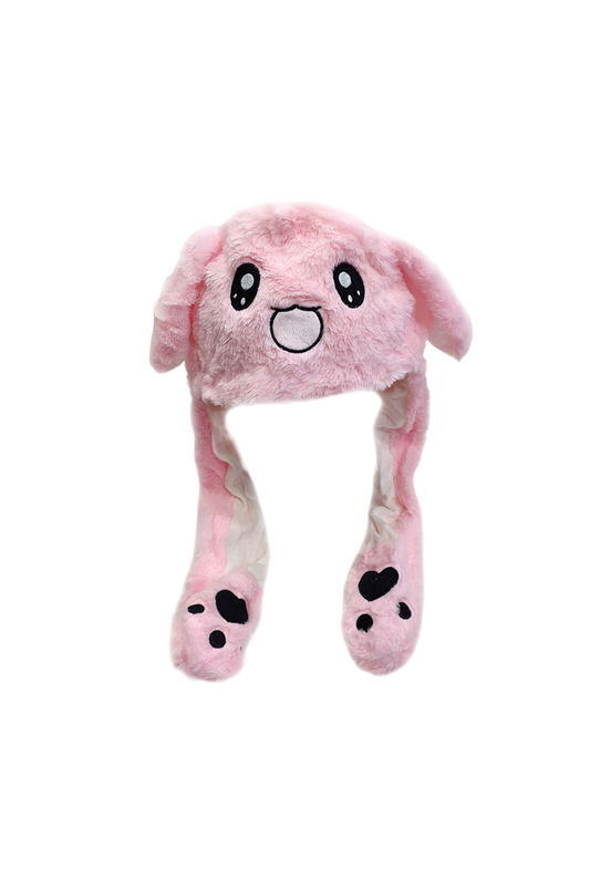 Children's Kids Faux Fur Animal Head Long Trapper Hat Soft Scarf Warm Hat image 0