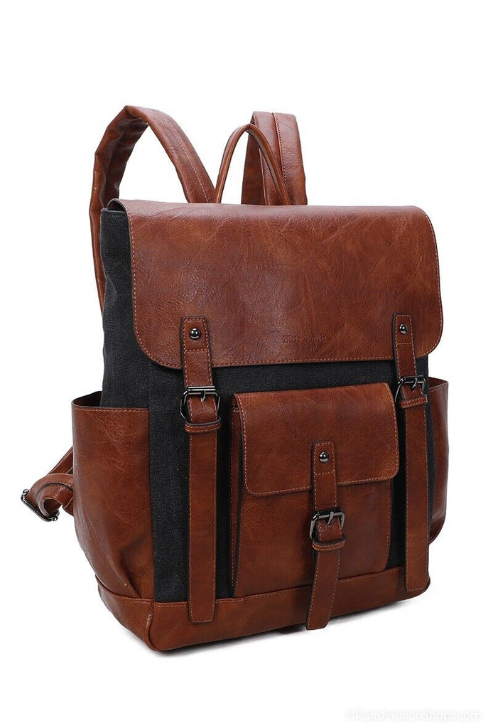Unisex Backpack Rucksack Brown Travel Work Bag Large Backpack Laptop Compartment image 3