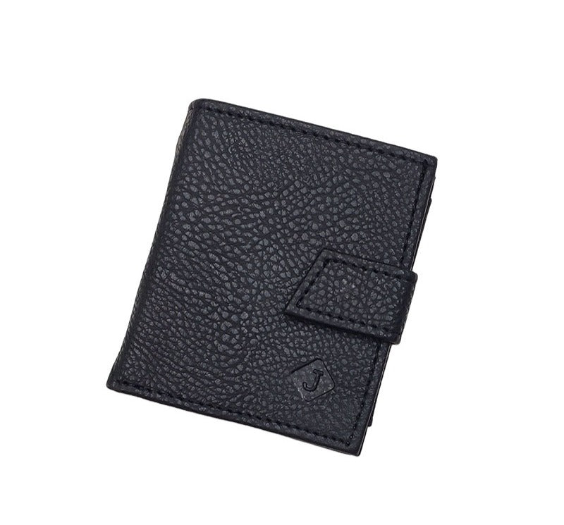 Mens Black Wallet Coin Purse Stylish Comfortable Small Money Wallet Travel Pouch image 0