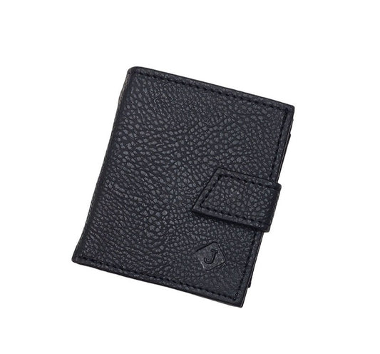 Mens Black Wallet Coin Purse Stylish Comfortable Small Money Wallet Travel Pouch image 0