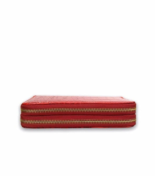 Womens Purse 2 Zipped Crocodile Print Wallet Coins Card Cash Clutch Bag image 1