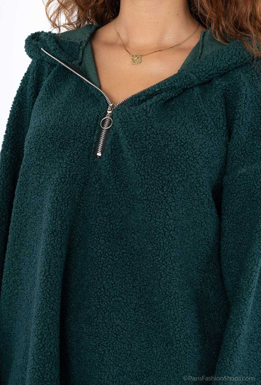 Women's Vest Stylish Zip Hood Warm Outdoor Comfortable Travel Winter Hoodie image 1