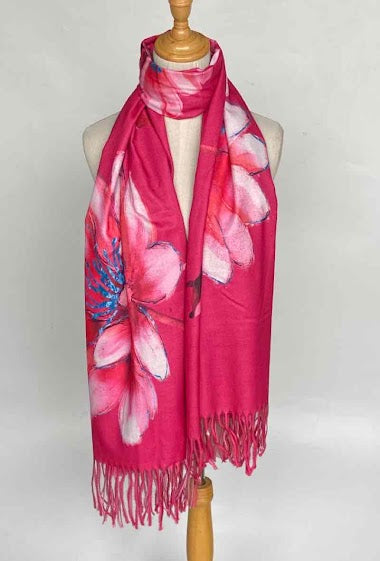 Fringed Printed scarf Womens Wrap Ladies Stole Women's Scarves Lightweight image 2
