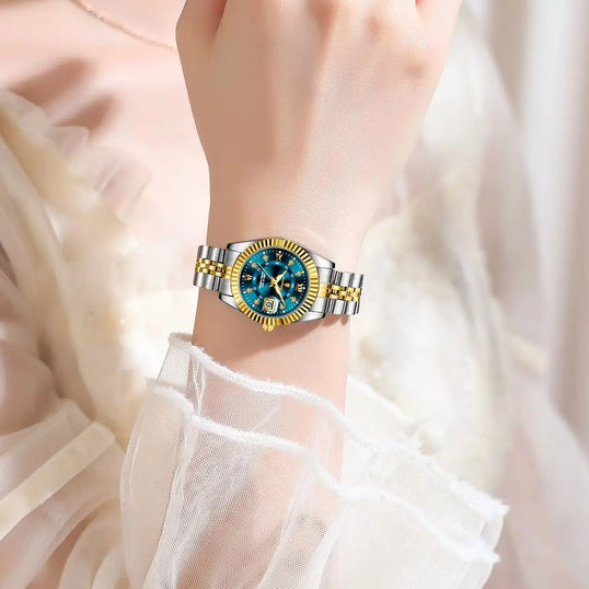 POEDAGAR Top Luxury Women's Watch Waterproof Stainless Steel Luminous Date Elegant Ladies Clock Quartz Fashion Watches For Women