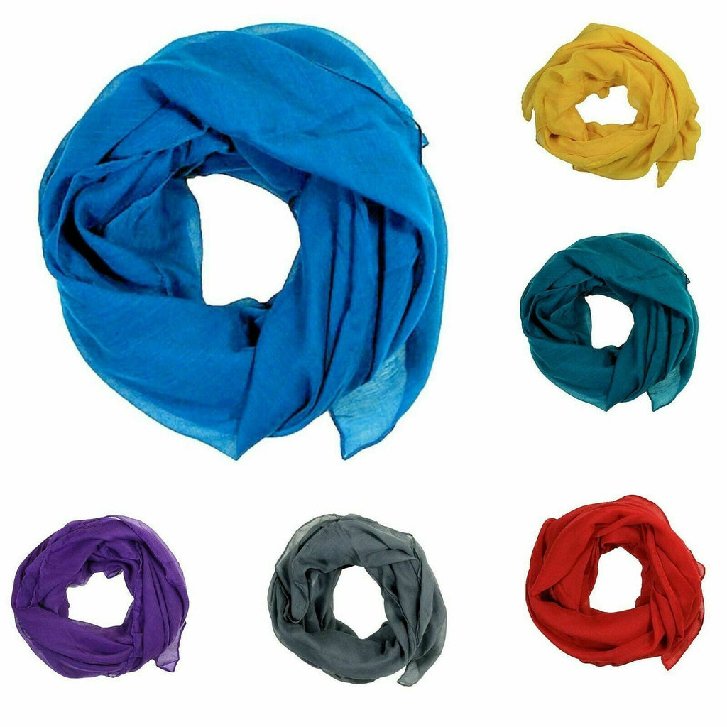 Women Scarf Shawl Hijab Head Pashmina Wrap Arabic Plain Neck Lightweight Scarf image 0
