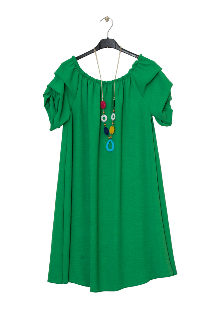 Ladies Dress Tunic Summer Top Necklace T Shirt Holiday Mid Length Top Dress image 8