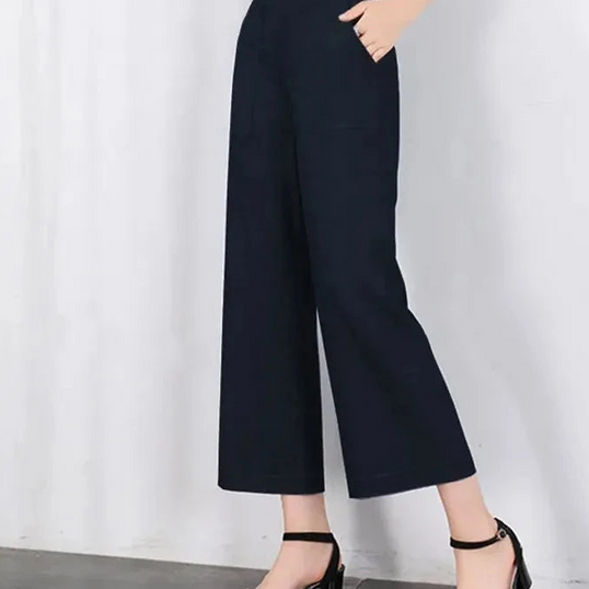 Summer Thin Mother Jeans High Waist Straight Trousers Female Cowboy Denim Ankle-Length Pants Ice Silk Denim Wide Leg Pants Women