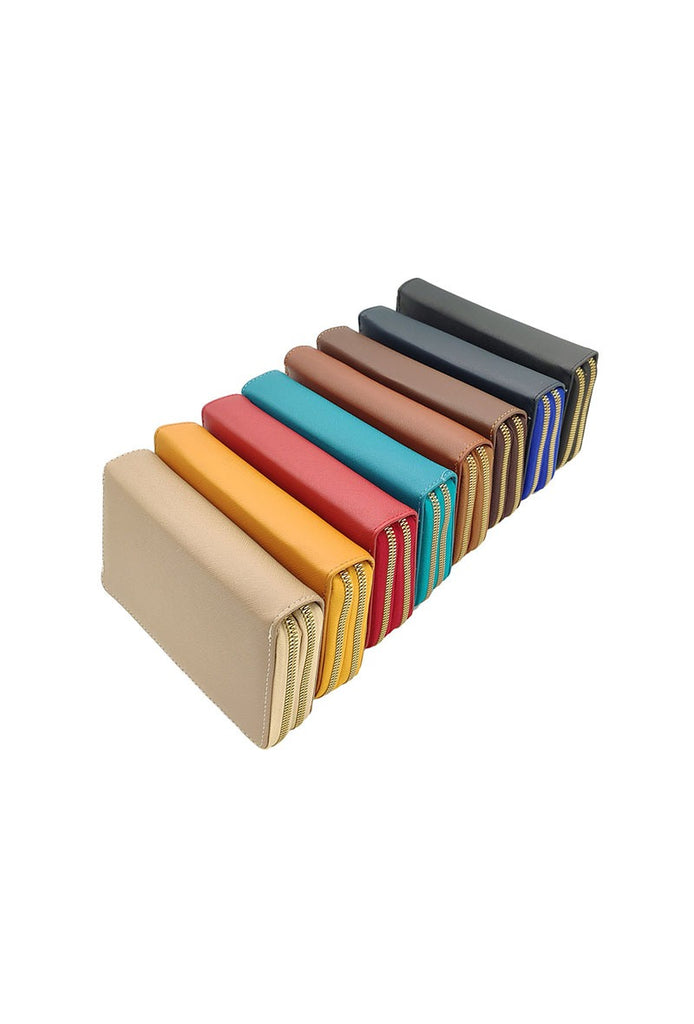 Ladies Women Double Compartment Wallet Purse Money Coins Organiser Clutch Purse image 0