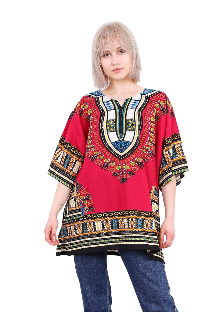 Womens Dress Cotton Kaftan Dress Summer Dashiki African Beach Tshirt Printed Top image 3
