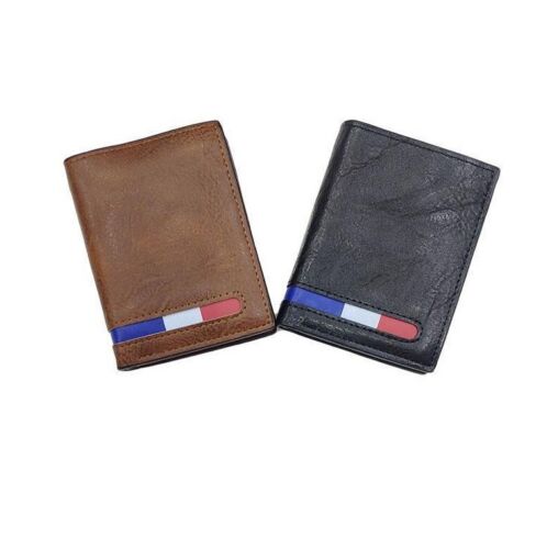 Men's Small PVC Flag Wallet Multi Pockets Card Cash Coin Holder Stylish Wallets image 0