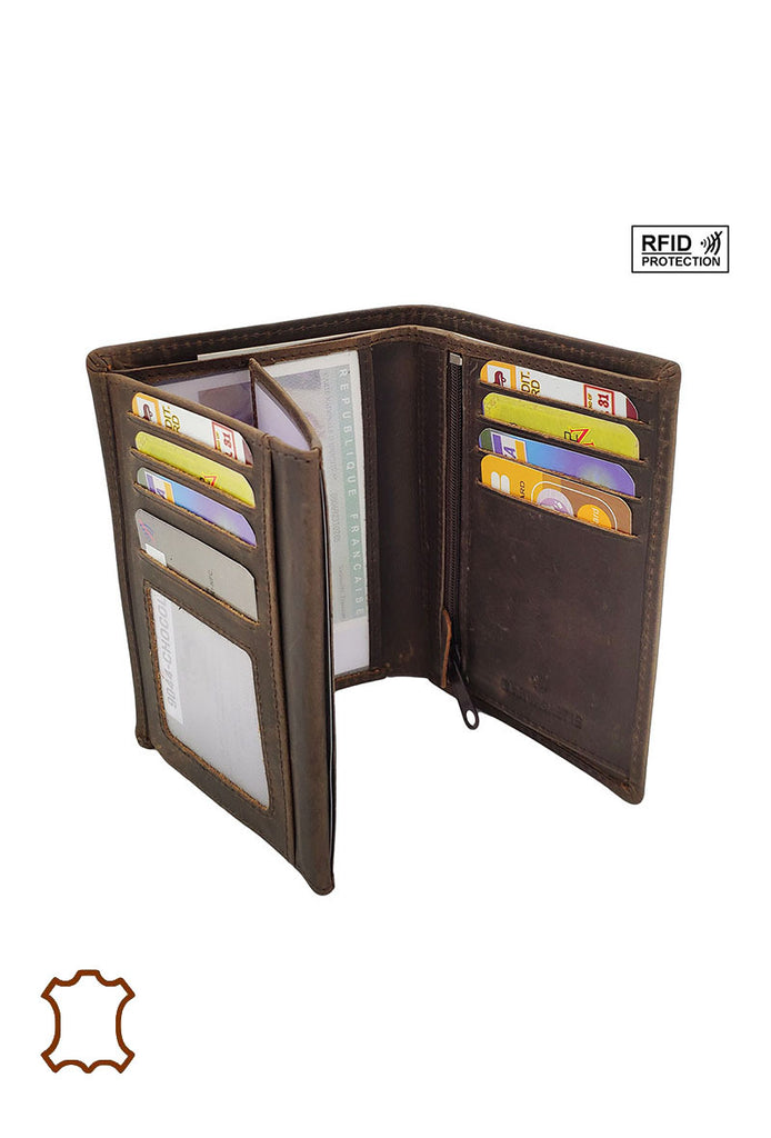 Men's Wallet Oily Leather Credit Card Money Purse Photo I.D Cash Coin Wallet image 6