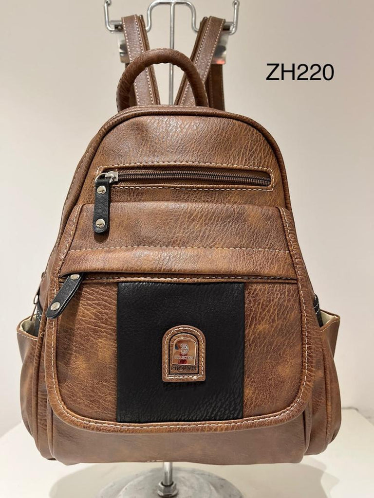 Ladies Brown Shoulder Backpack Travel Bags image 0