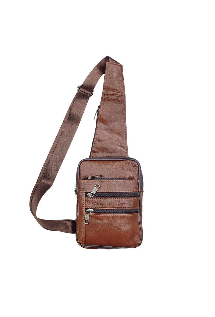 MENS REAL LEATHER TRAVEL SHOULDER MAN BAG CROSS BODY MESSENGER image 1
