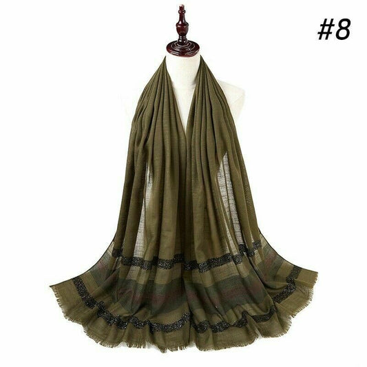 Ladies Scarf Check Print Wrap Shawl Scarves Poncho Oversized Light Womens Scarve image 0