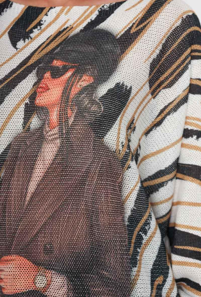 Women's T-shirt Long Sleeve Printed T-Shirt Boat Neck Outdoor Travel Shirts image 1