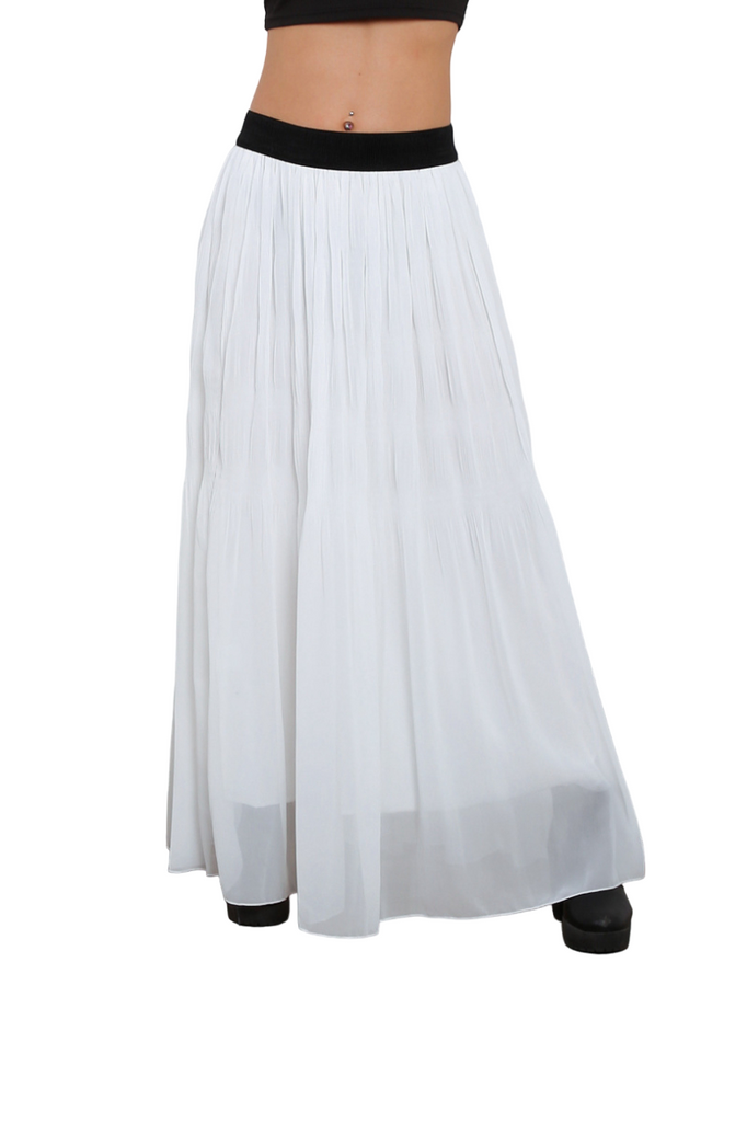 Ladies Skirt Elastic Lined Long Skirt Women Lined Skirt Summer Skirt Long Skirt image 2