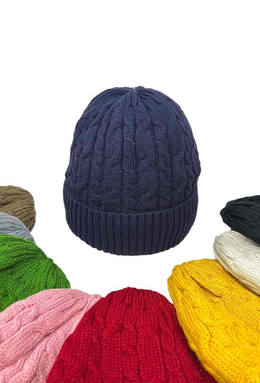 Unisex Hat Interior Fur Extra Warm Soft Stylish Winter Beanies Comfortable Cap image 1