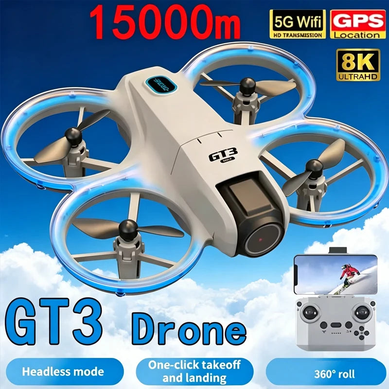GT3 Max Drone 8K 5G GPS Professional HD Aerial Photography Remote Control Aircraft HD Dual Camera Quadcopter Toy UAV