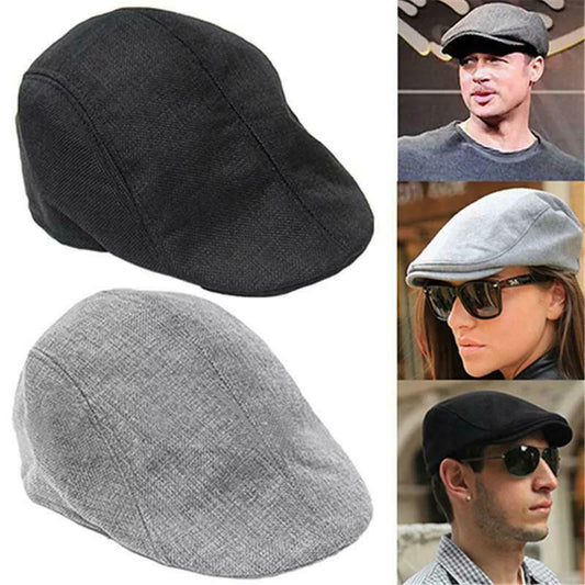 Peaky Newsboy Golf Driving Hat Caps Boys Mens Flat Cap Beret Cabbie Hat Country image 0