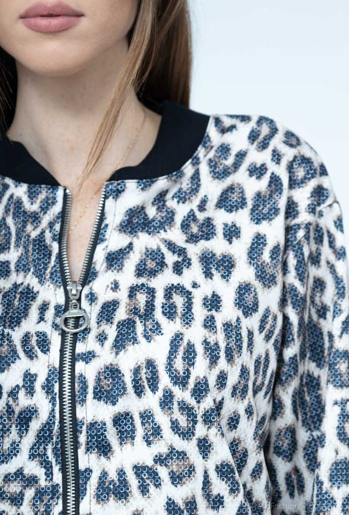 Women's Winter Zipped Jacket Bomber Printed Outdoor Party Stylish Jackets image 6