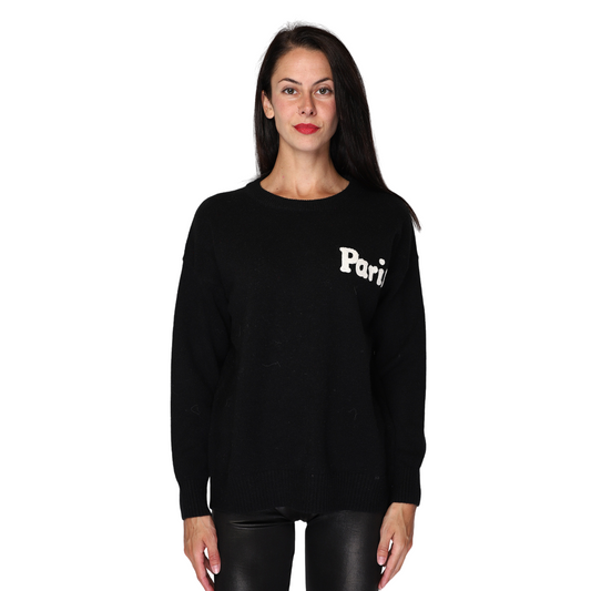 Ladies Plain Paris Stylish Winter Warm Sweater Paris Round Neck Tufted Sweater image 0