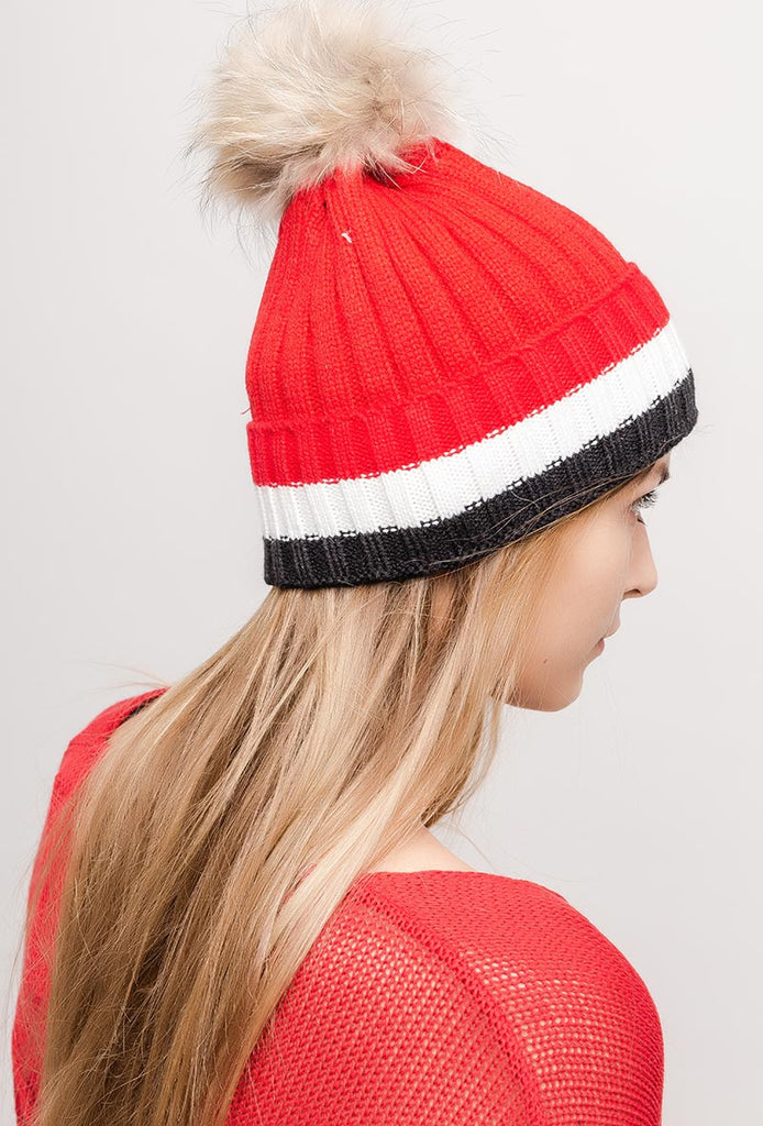 Women's Beanie Rib Pompom Stylish Winter Warm Soft Beanies Travel Outdoor Beanie image 3