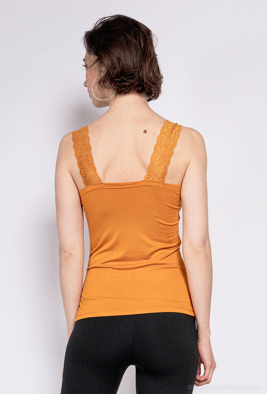 Women's Tank Top Lace Straps Vest T-shirt Stretchy Sleeveless Comfortable Top image 1