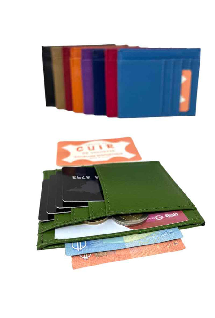 Unisex Credit Card Holder Leather Wallet Purse Card Cash Pouch 8 Compartments image 2
