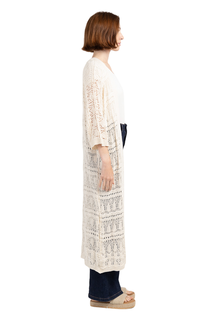Women's Ladies Long Sleeve MAXI Boyfriend Cardigan Open Cardigans Floaty 8-16 image 3